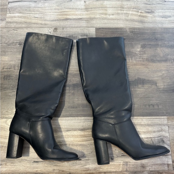 H&M Black Knee-High Heeled Boots - Picture 2 of 4